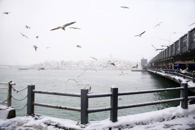 İstanbul'dan kar manzaraları